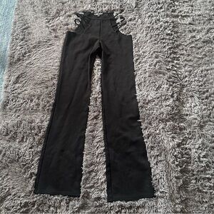 Black I AM GIA Three Strap Embellished Pants